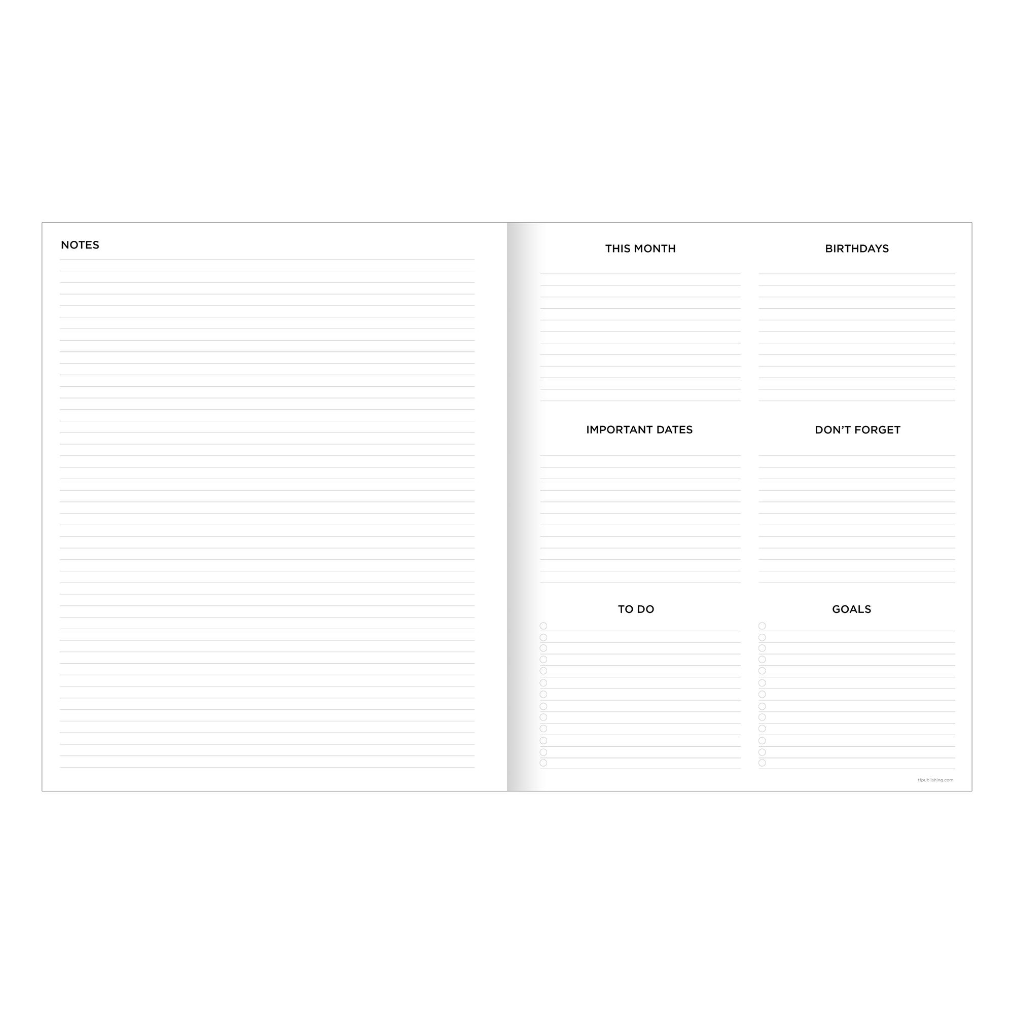 2026 Succulent Large Monthly Planner